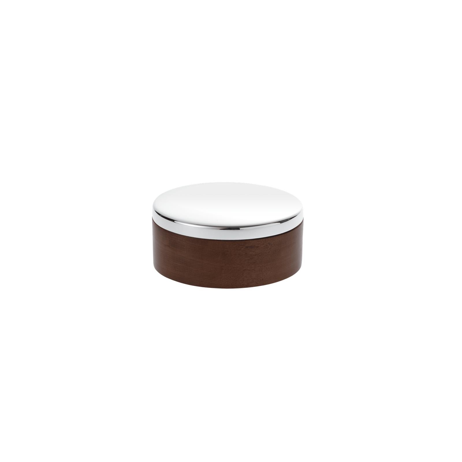 Christofle Uni Silver Plated Round Box 8 Cm