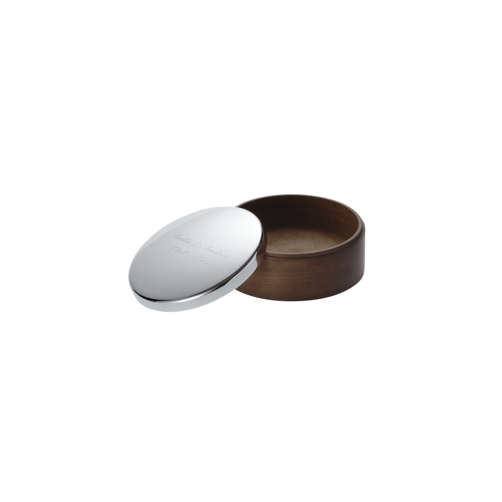 Christofle Uni Silver Plated Round Box 8 Cm