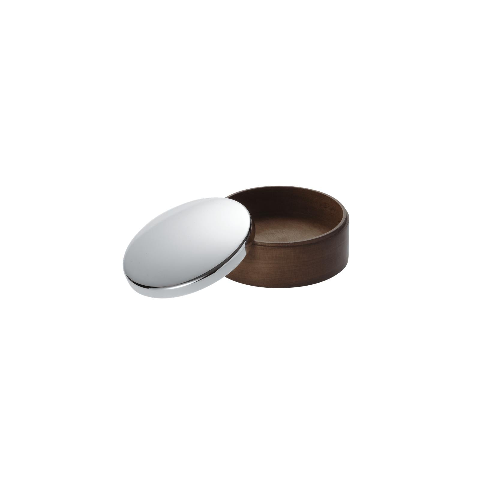 Christofle Uni Silver Plated Round Box 8 Cm