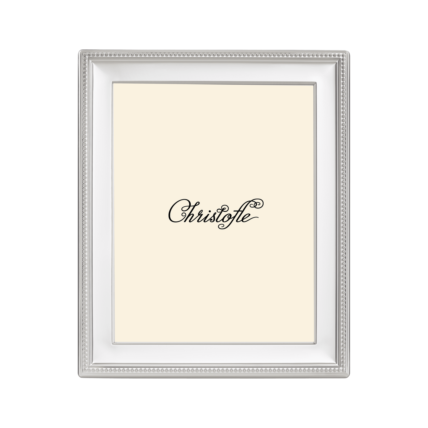 Christofle Perles Silver-Plated 7 x 9' Picture Frame