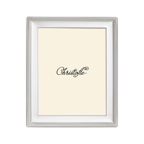 Christofle Perles Silver-Plated 7 x 9' Picture Frame