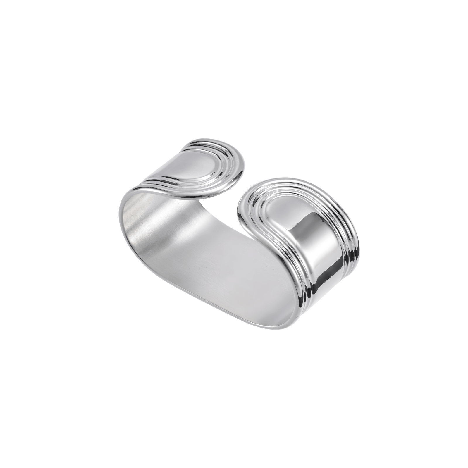 Christofle Rosine Silver Plated Napkin Ring Open