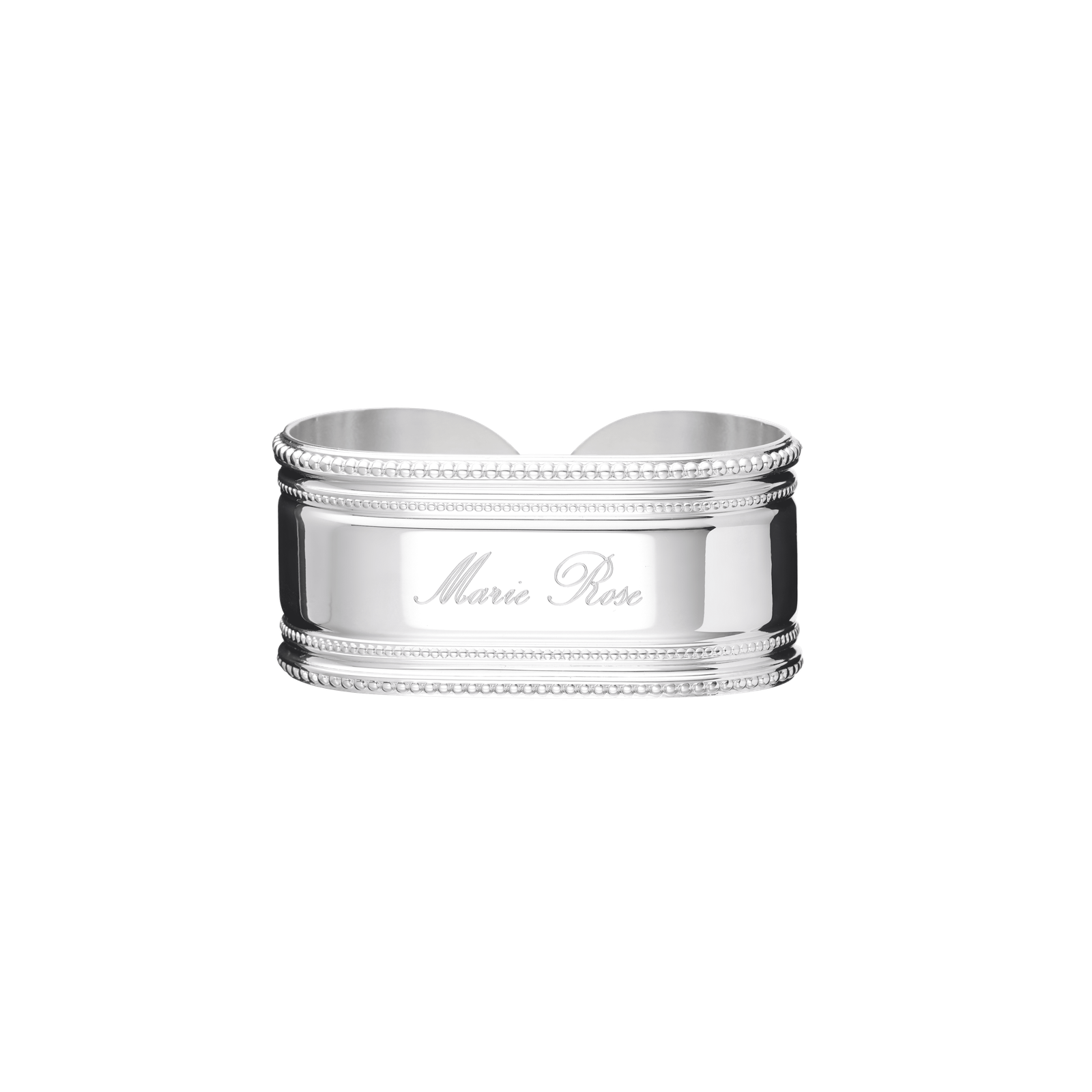 Christofle Marie-Rose Silver Plated Napkin Ring Open Marie-Rose