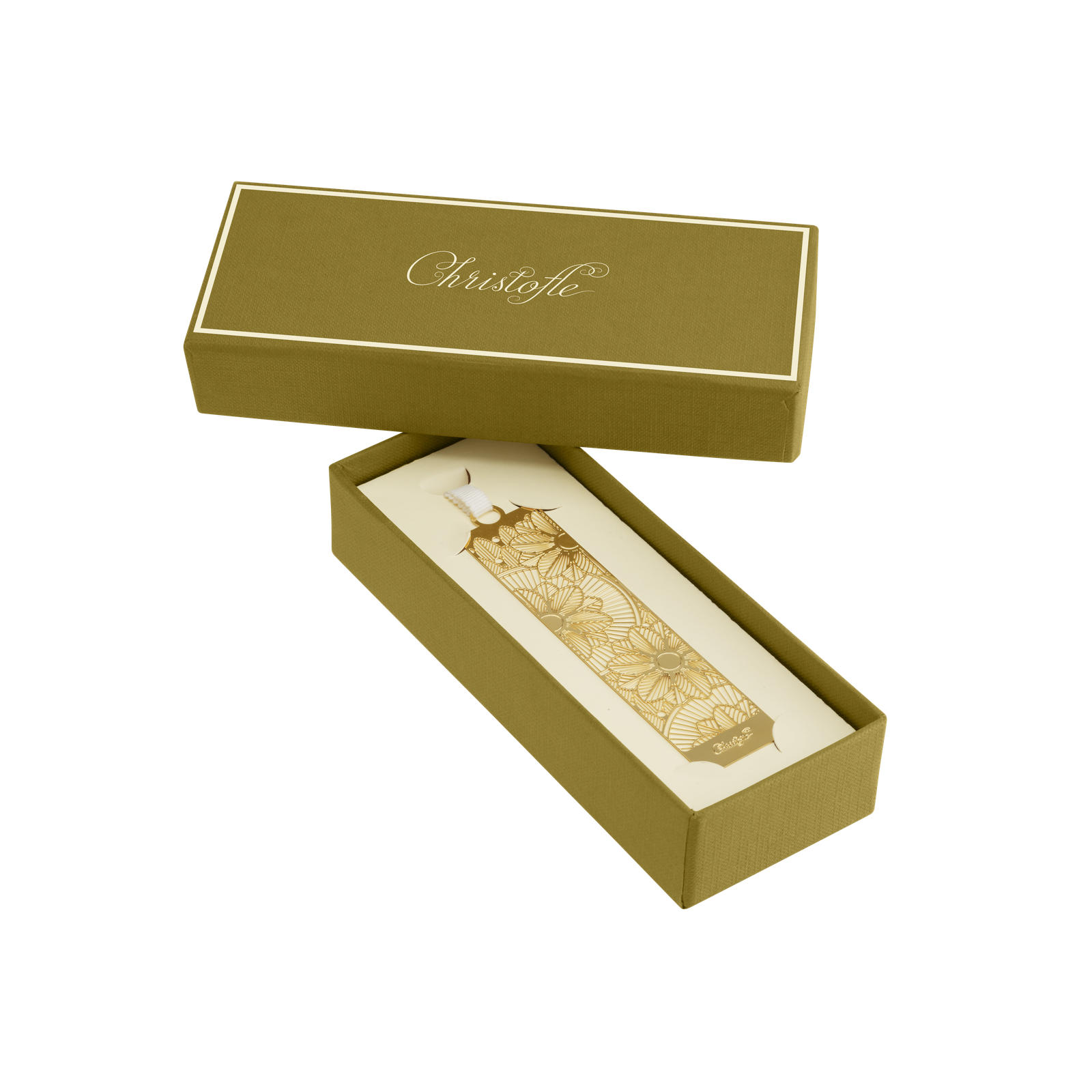 Christofle Malmaison Impériale Gilded Metal Bookmark
