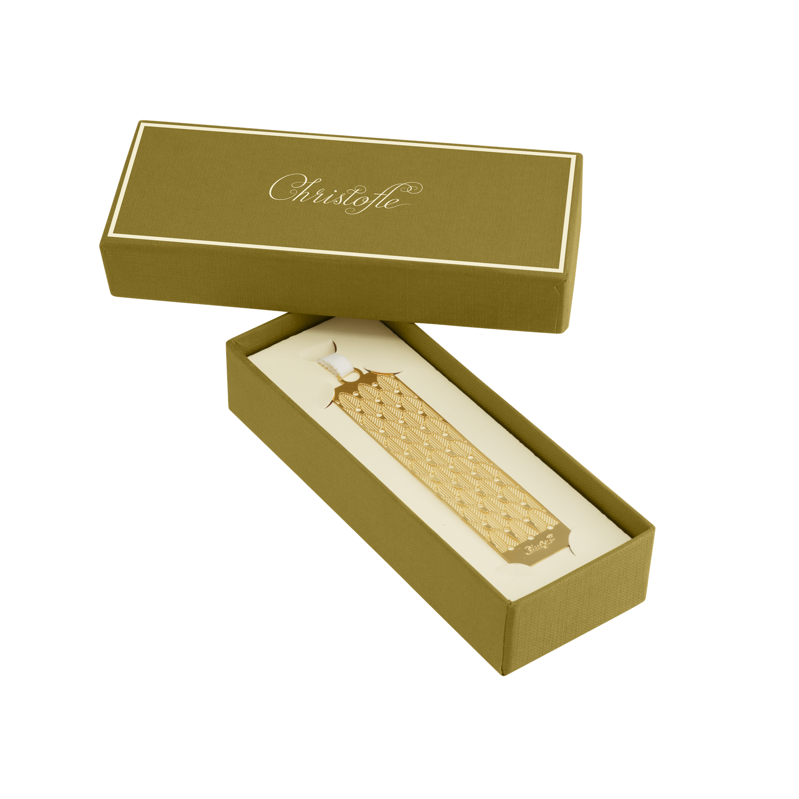 Christofle Malmaison Impériale Gilded Metal Bookmark