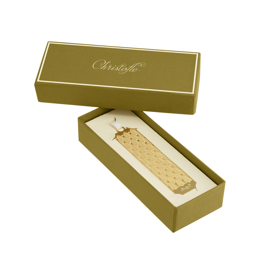 Christofle Malmaison Impériale Gilded Metal Bookmark