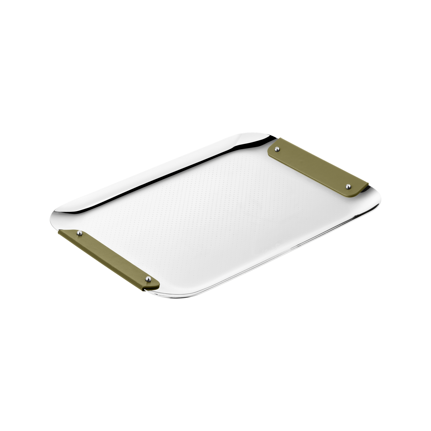 Christofle Club Tray Imperial Green 32X23 Cm