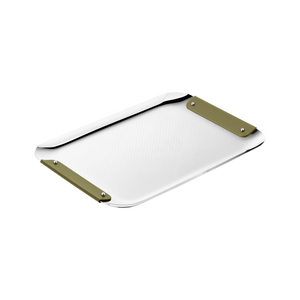 Christofle Club Tray Imperial Green 32X23 Cm