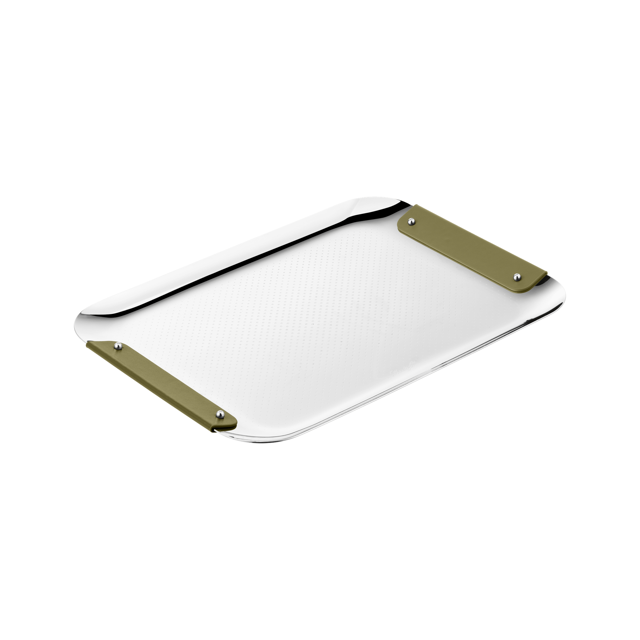 Christofle Club Tray Imperial Green 32X23 Cm