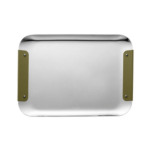 Christofle Club Tray Imperial Green 32X23 Cm