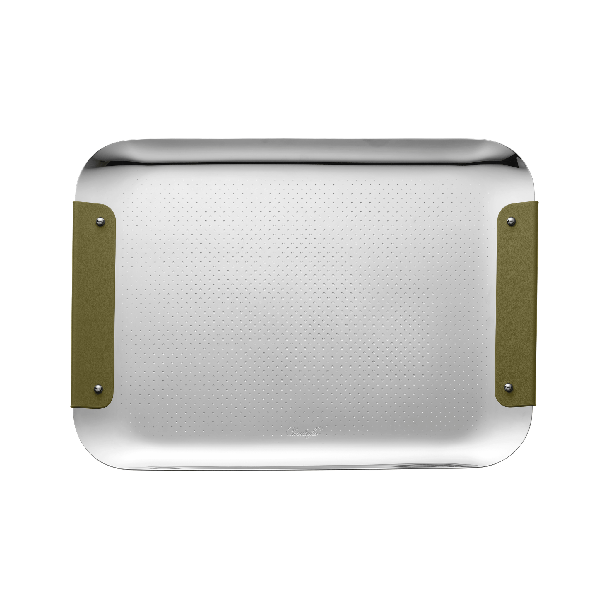 Christofle Club Tray Imperial Green 32X23 Cm