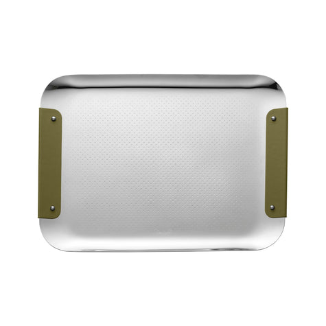 Christofle Club Tray Imperial Green 32X23 Cm