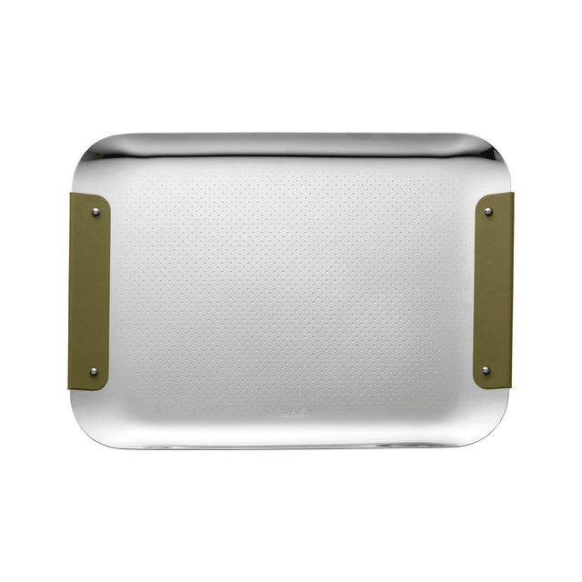 Christofle Club Tray Imperial Green 32X23 Cm