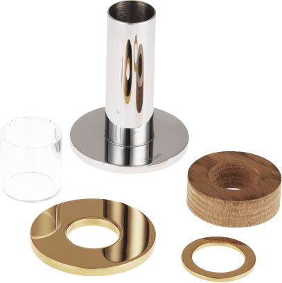 Christofle Myriade Stainless Steel Candle Holder