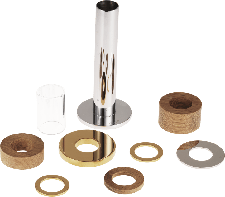 Christofle Myriade Stainless Steel Candle Holder