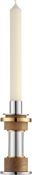 Christofle Myriade Stainless Steel Candle Holder