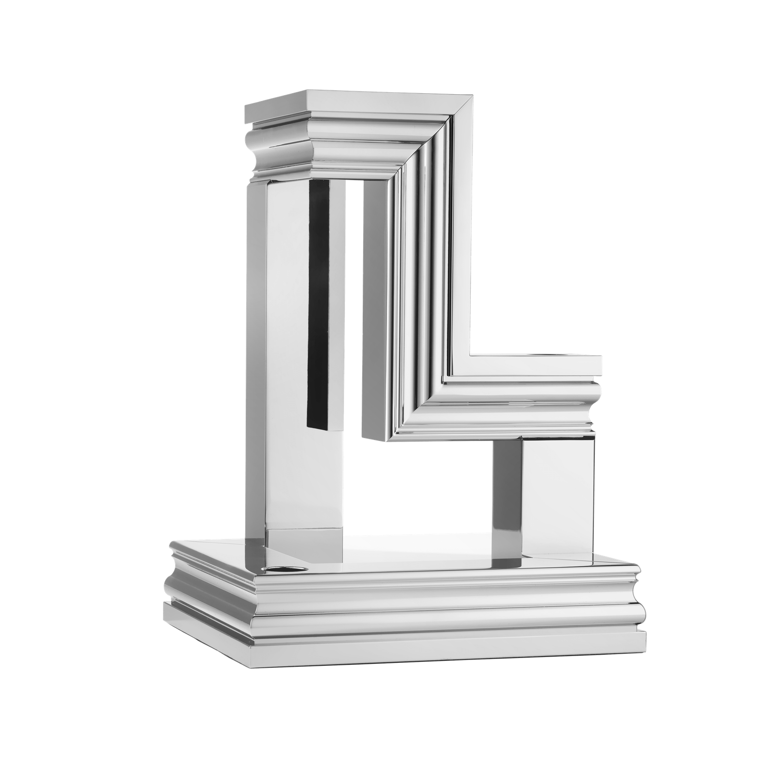 Christofle Perspectives Aluminium Candelabra Chrome
