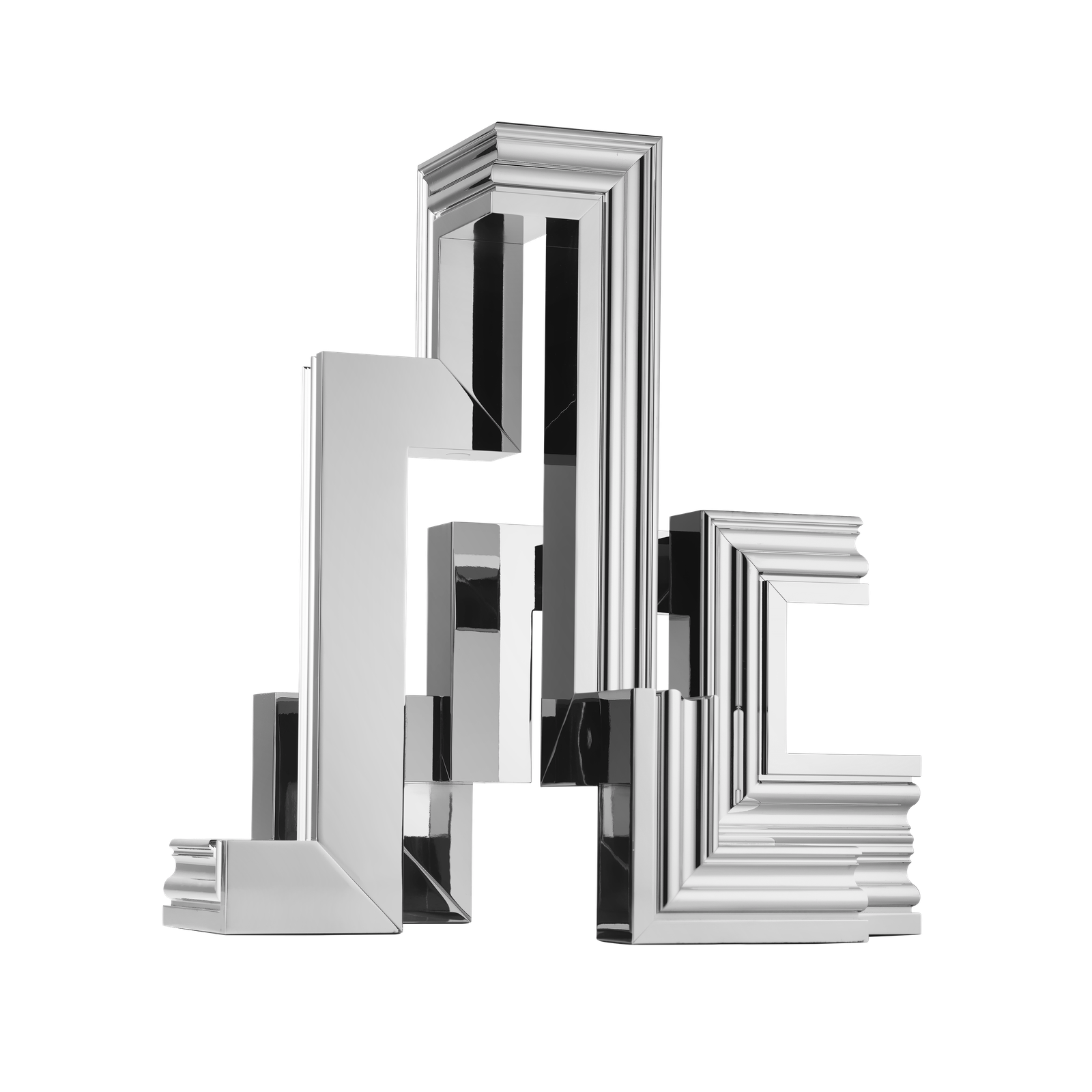 Christofle Perspectives Aluminium Candelabra Chrome