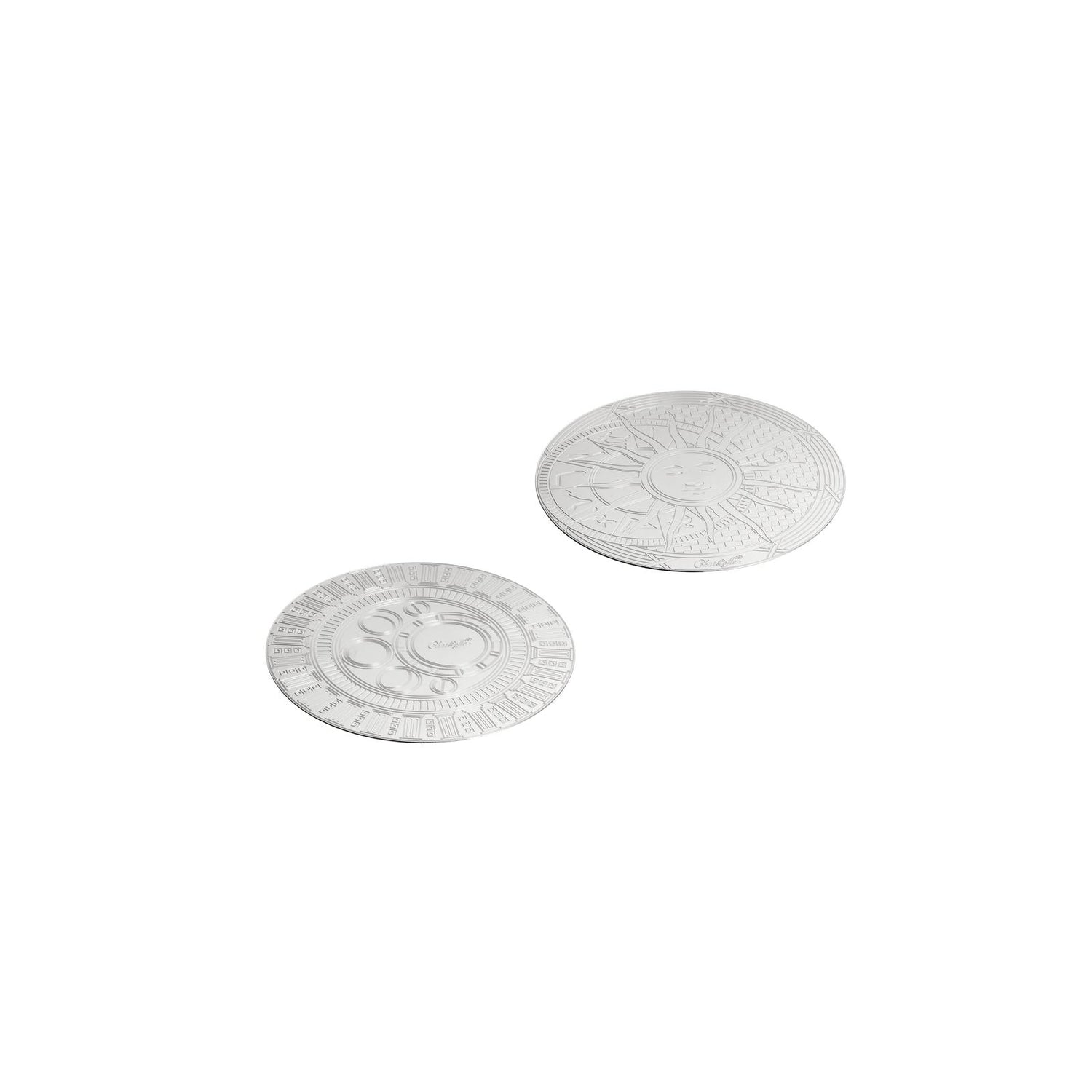 Christofle Rêve Cosmique Palladium Plated Glass Coasters - Set of 2