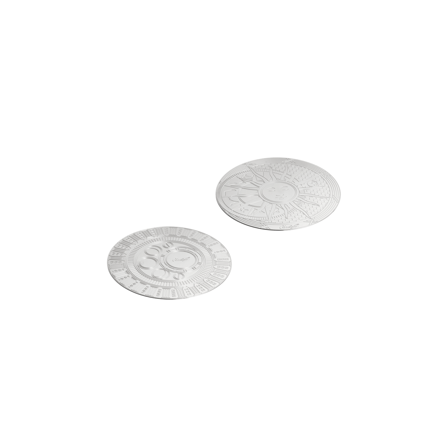Christofle Rêve Cosmique Palladium Plated Glass Coasters - Set of 2