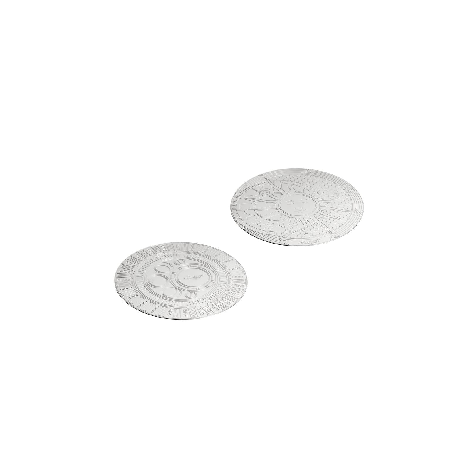 Christofle Rêve Cosmique Palladium Plated Glass Coasters - Set of 2