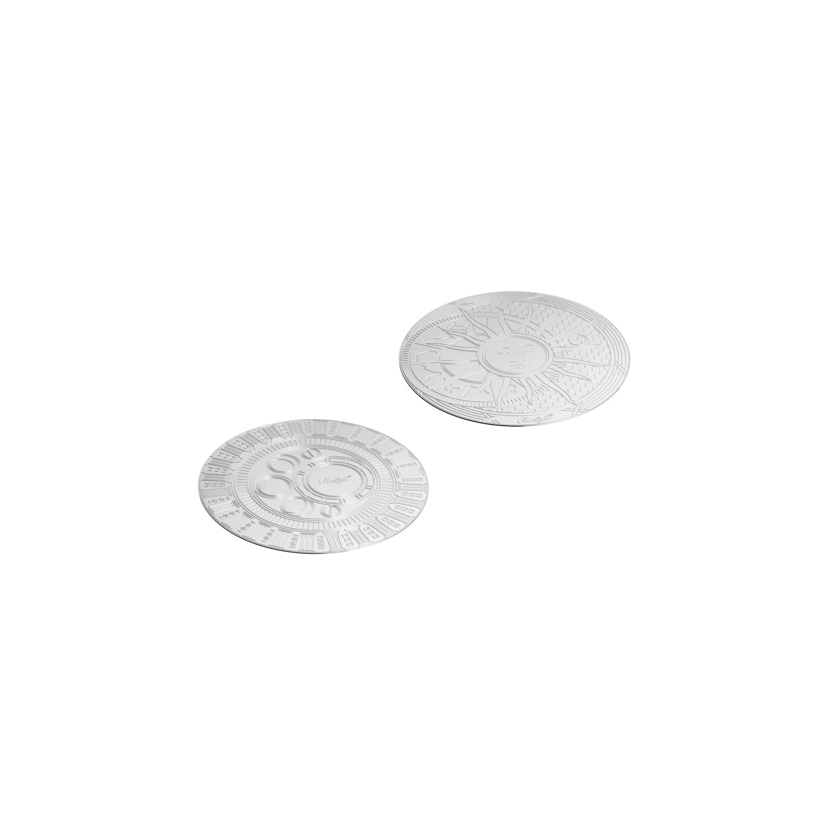 Christofle Rêve Cosmique Palladium Plated Glass Coasters - Set of 2