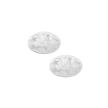 Christofle Bouquet Givré Stainless Steel Glass Coasters - Set of 2
