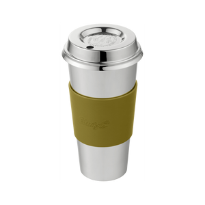 Christofle Objets Miroir Imperial Green Stainless Steel Coffee Cup