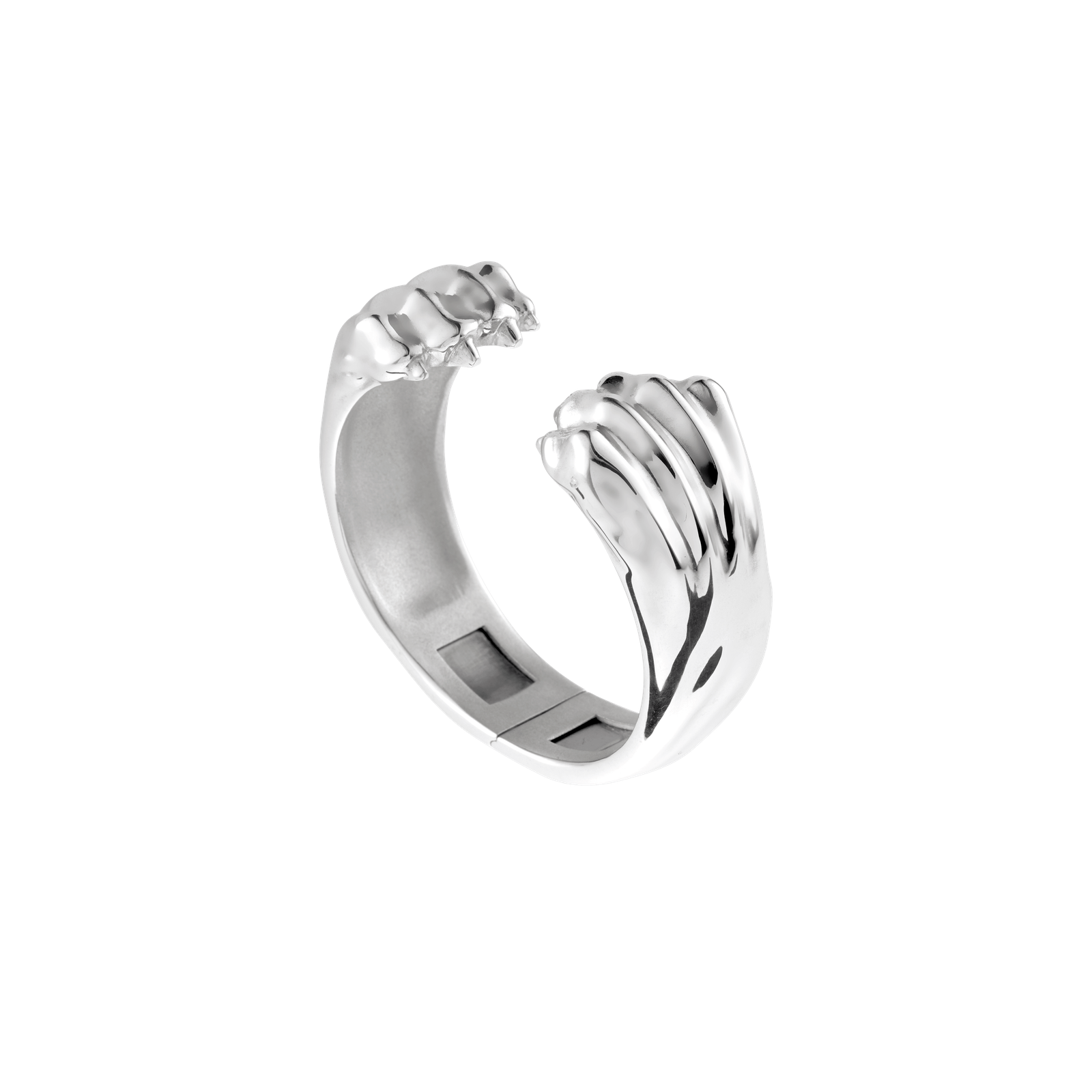 Christofle Patte de Lion Sterling Silver Handcuff Size 1