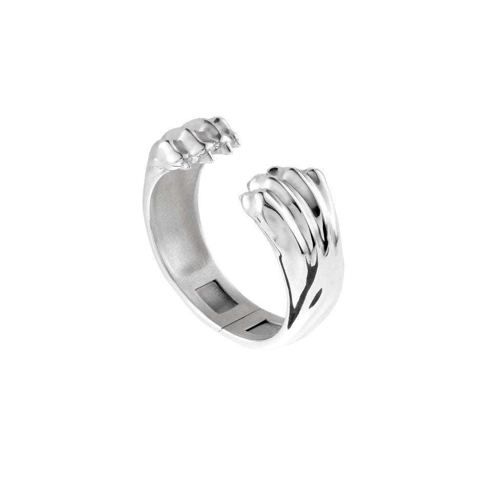 Christofle Patte de Lion Sterling Silver Handcuff Size 1