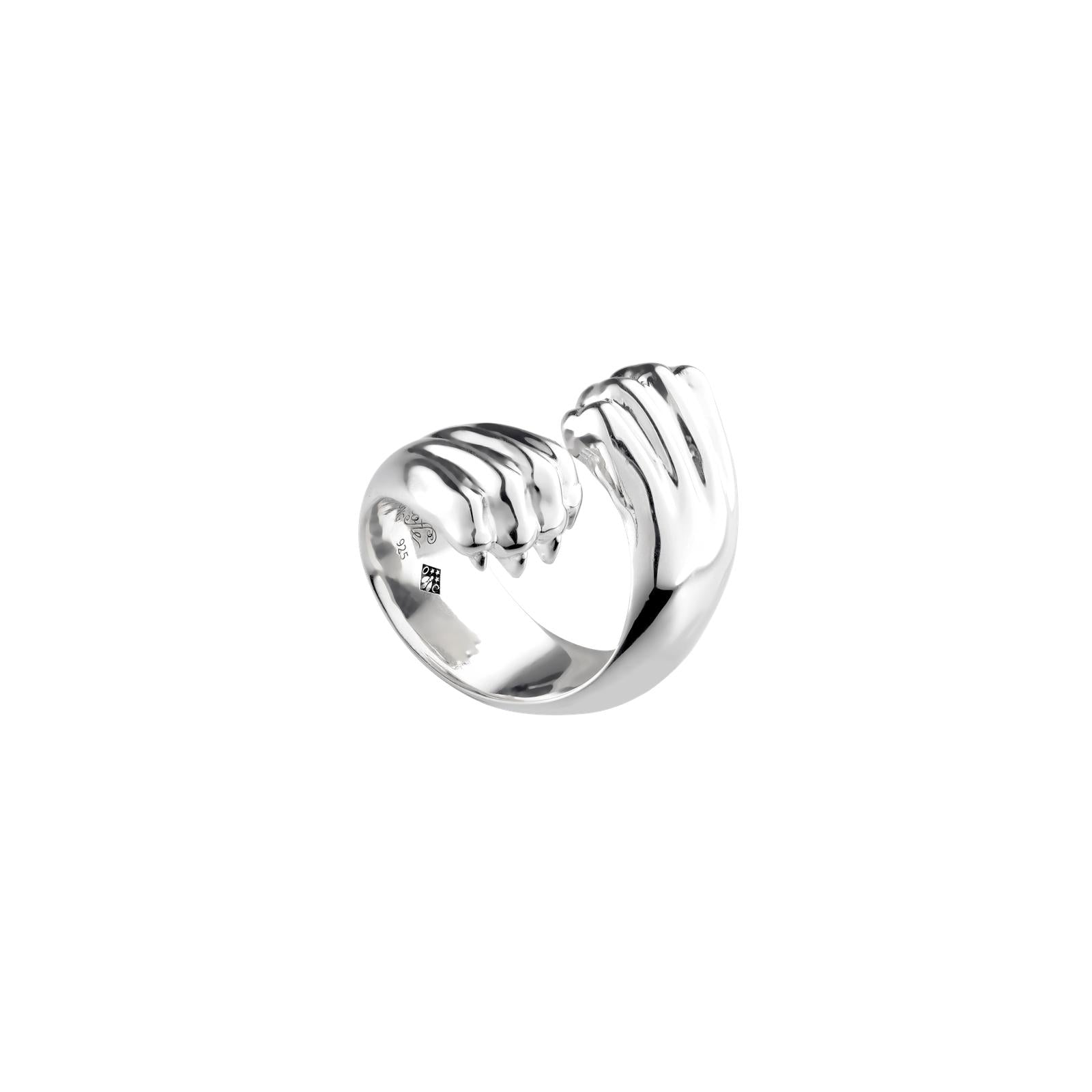 Christofle Patte de Lion Cross Ring
