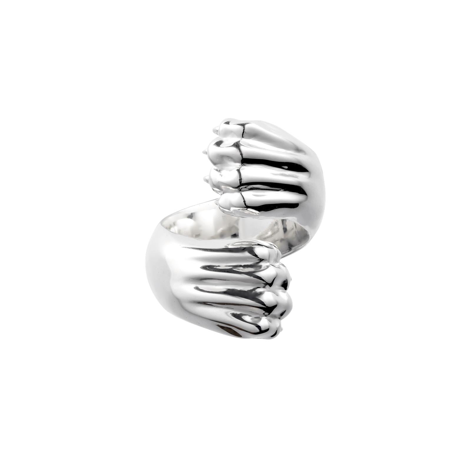 Christofle Patte de Lion Cross Ring
