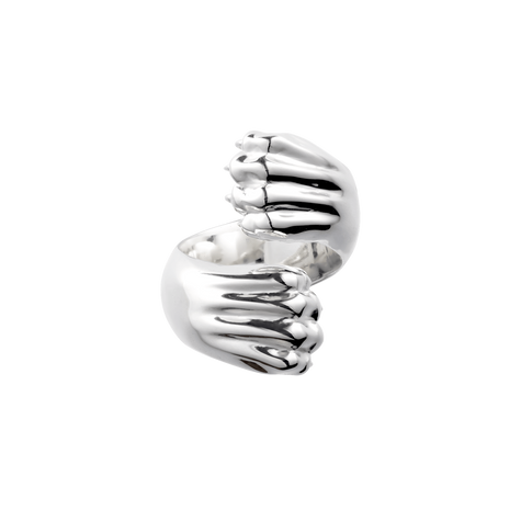 Christofle Patte de Lion Cross Ring