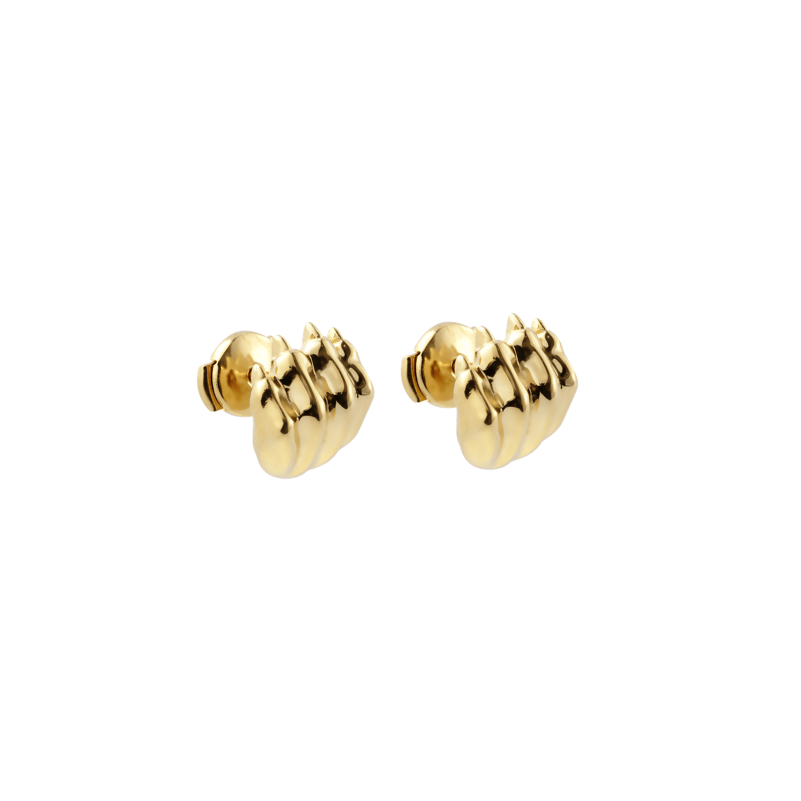 Christofle Patte de Lion Gilded Stud Earrings