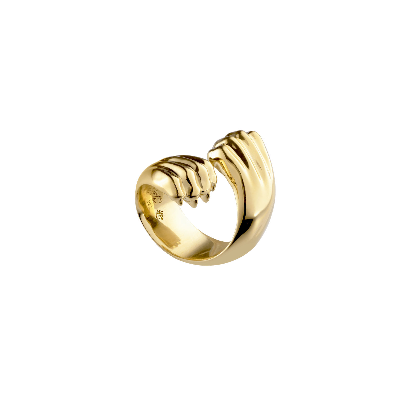 Christofle Patte de Lion Cross Ring