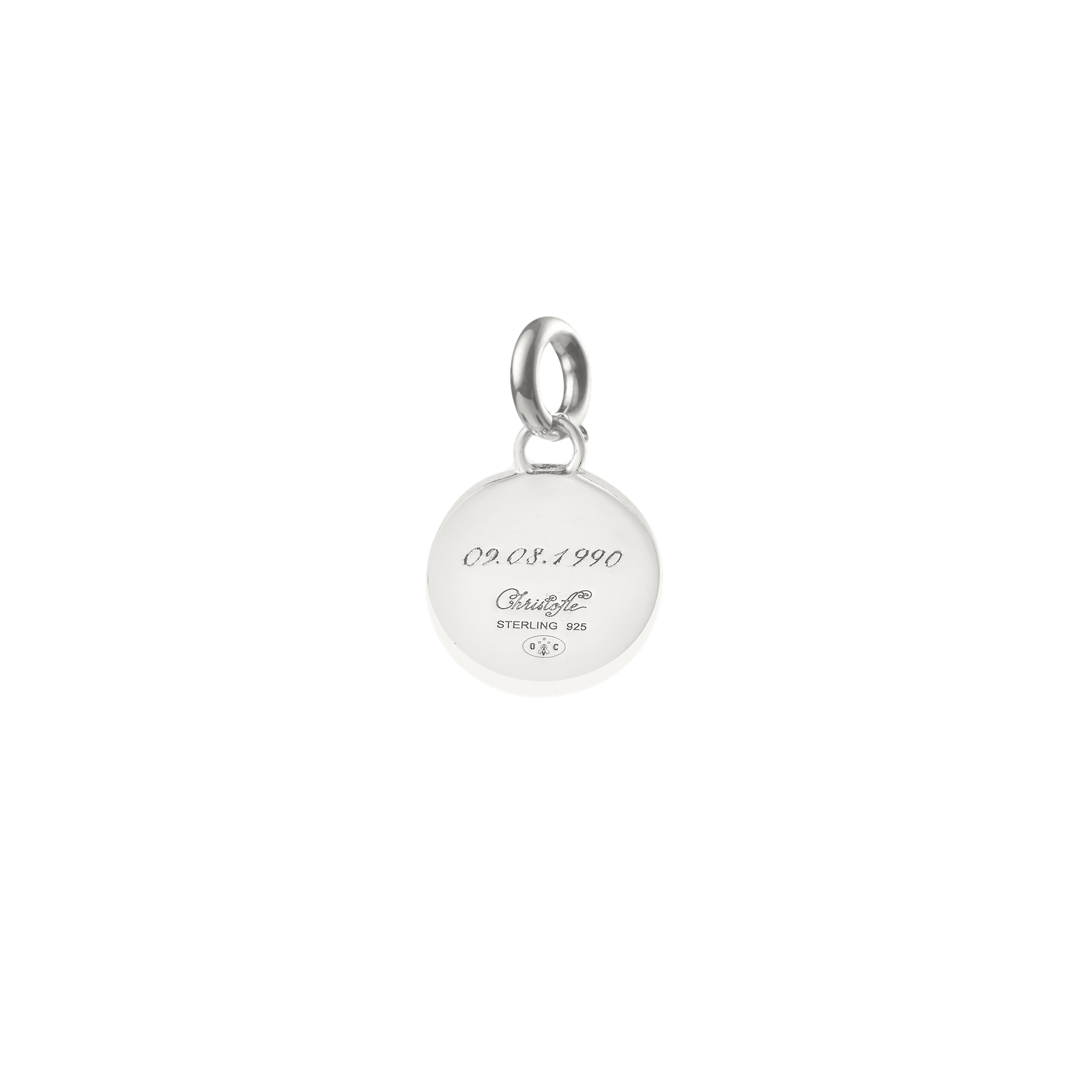 Christofle Chri-Chri Sterling Silver Medal  With Snape Hook Peau De Lion