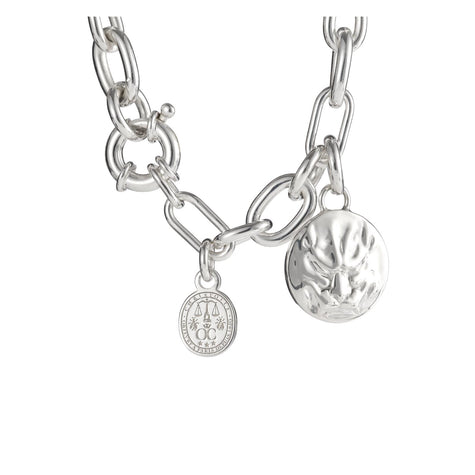 Christofle Chri-Chri Sterling Silver Medal  With Snape Hook Peau De Lion