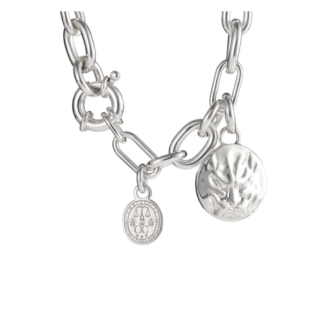 Christofle Chri-Chri Sterling Silver Medal  With Snape Hook Peau De Lion