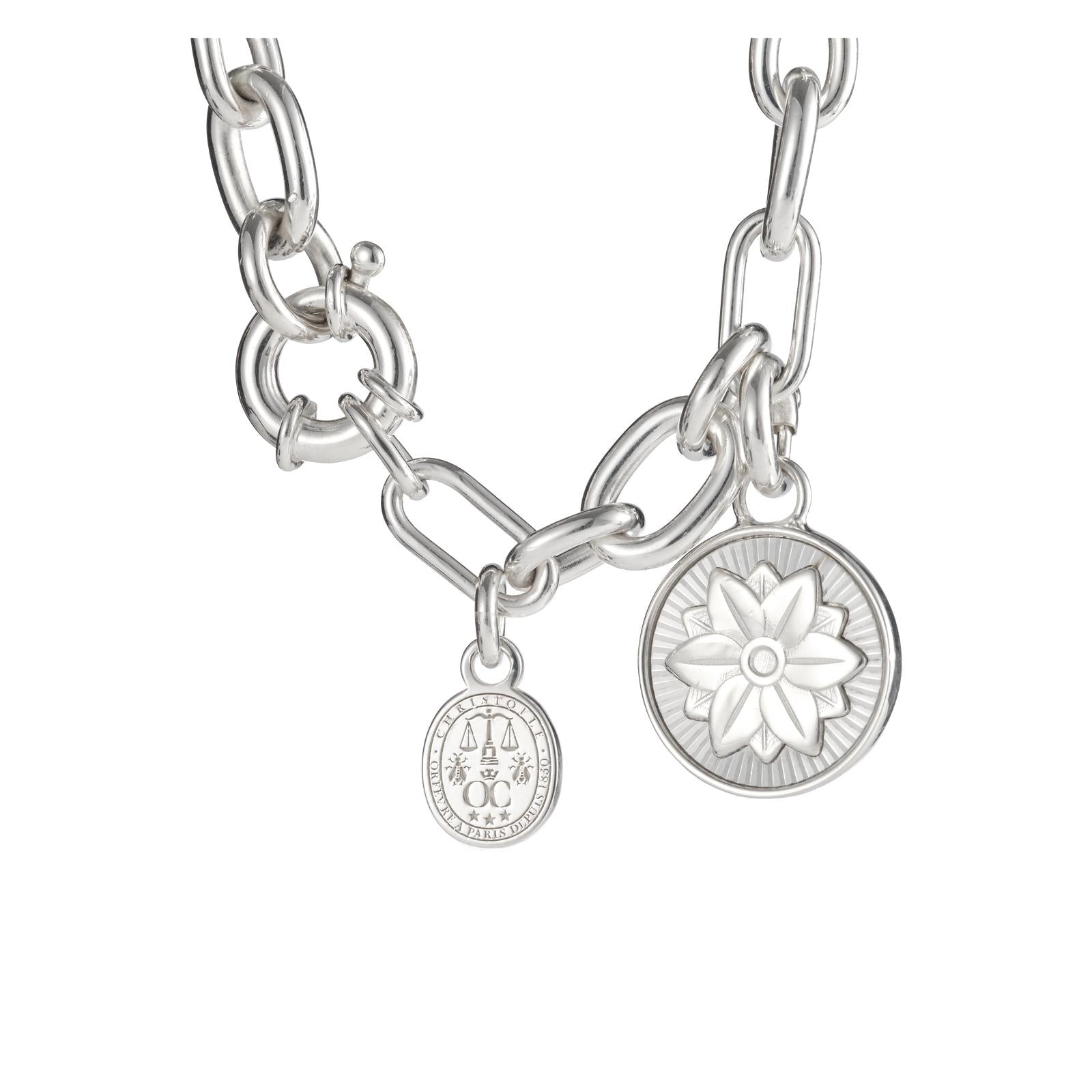 Christofle Chri-Chri Sterling Silver Medal  With Snape Hook