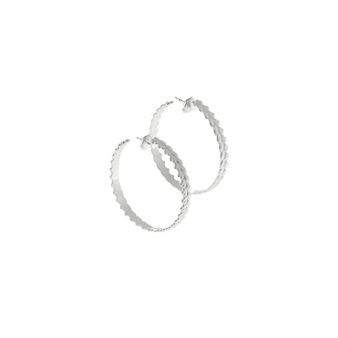 Christofle Babylone Sterling Silver Hoop Earrings