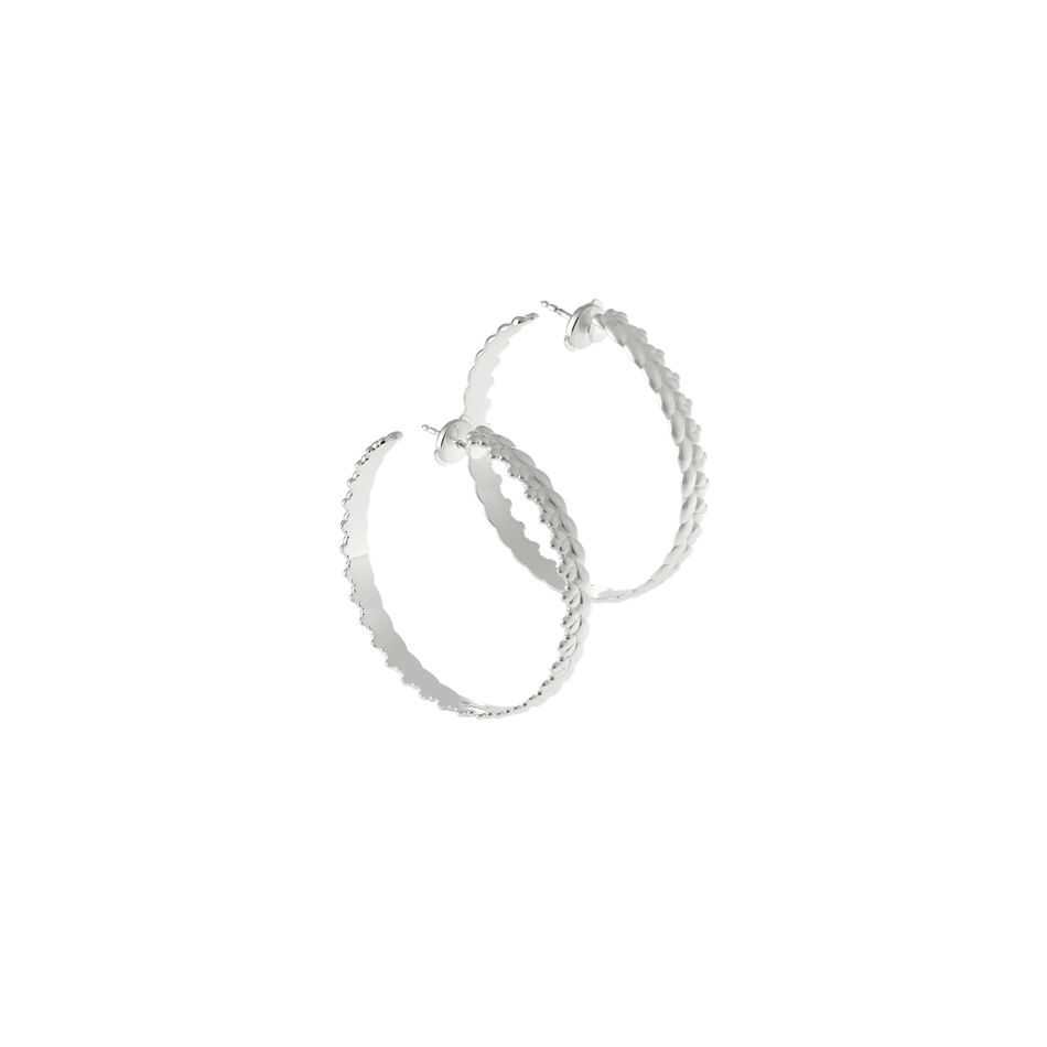 Christofle Babylone Sterling Silver Hoop Earrings