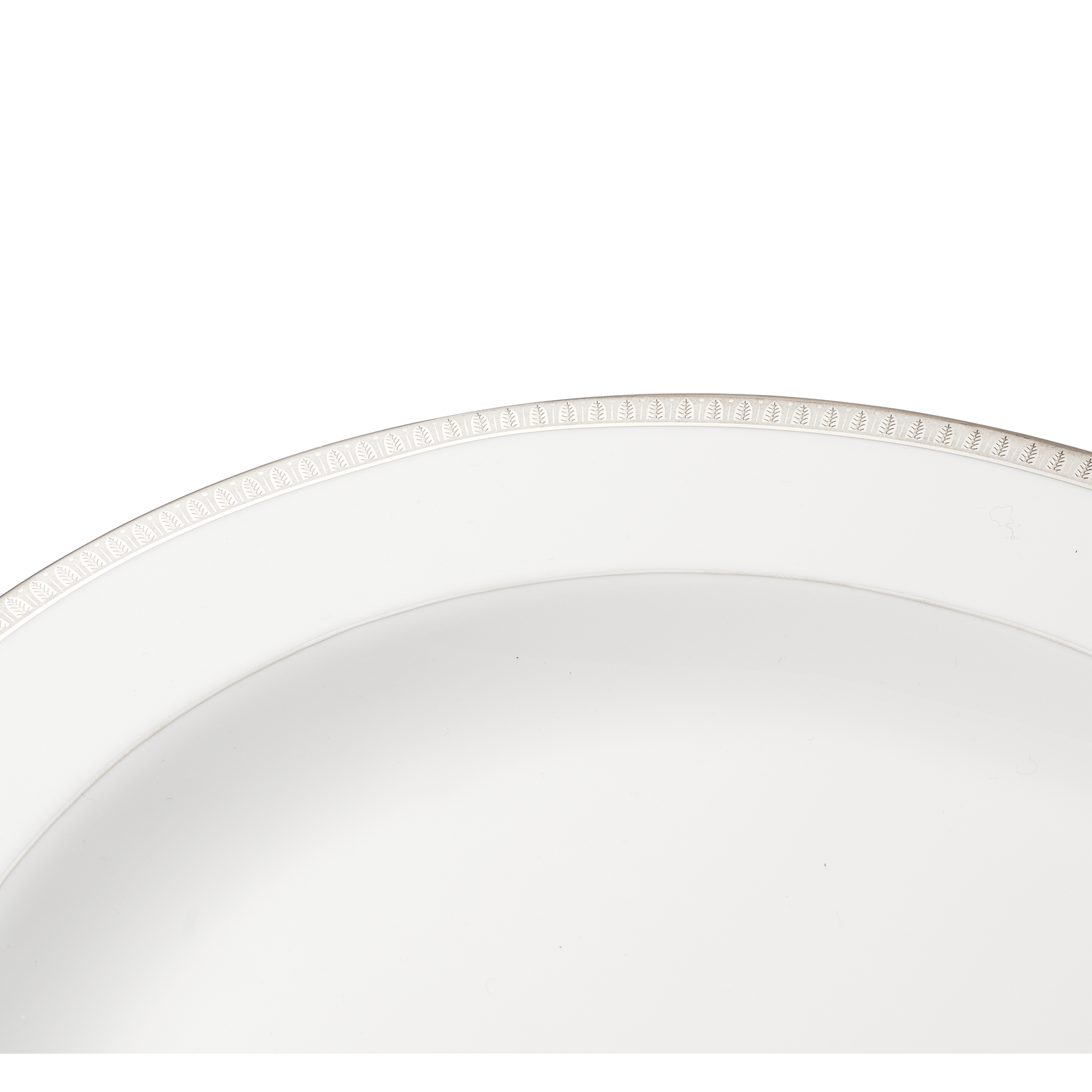 Christofle Malmaison Porcelain Oval Platter Platinum 38 Cm