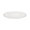 Christofle Malmaison Porcelain Oval Platter Platinum 38 Cm