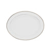 Christofle Malmaison Porcelain Oval Platter Platinum 38 Cm