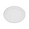 Christofle Malmaison Porcelain Oval Platter Platinum 38 Cm