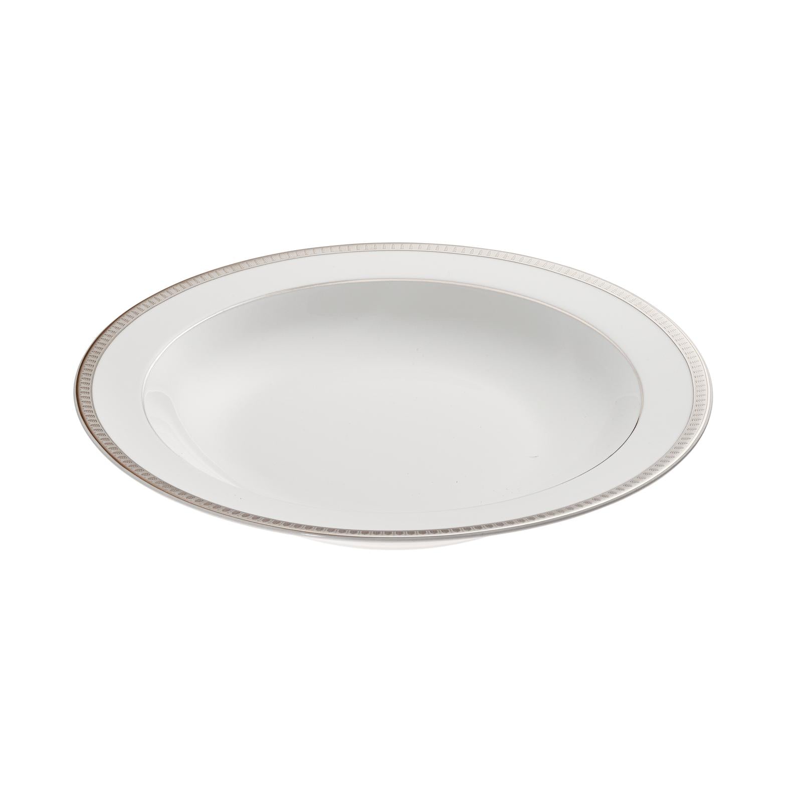 Christofle Malmaison Porcelain Open Vegetable Dish Platinum 29 Cm