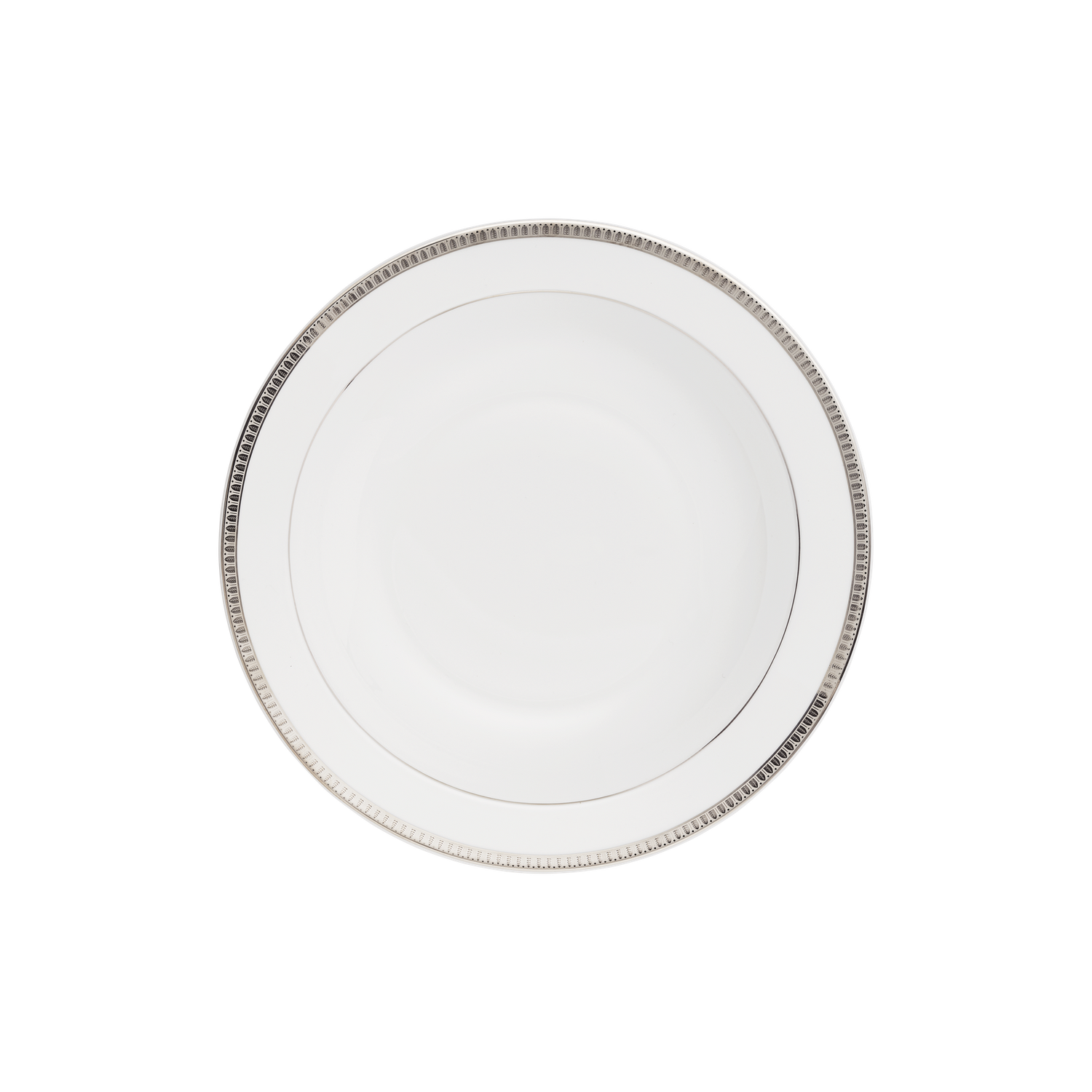 Christofle Malmaison Porcelain Open Vegetable Dish Platinum 29 Cm