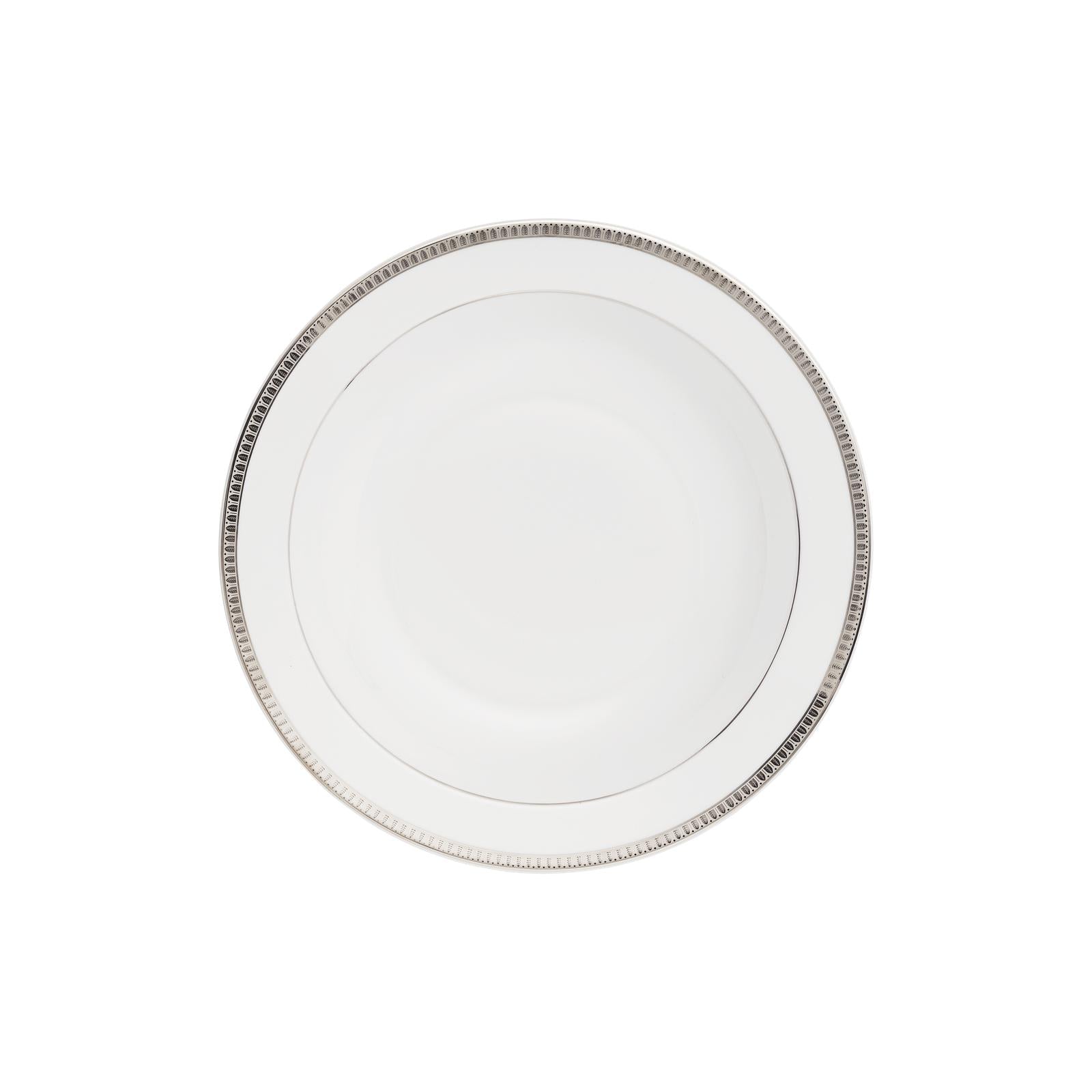 Christofle Malmaison Porcelain Open Vegetable Dish Platinum 29 Cm