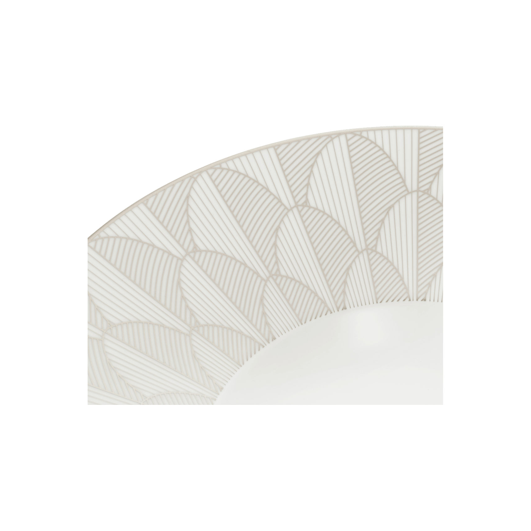 Christofle Malmaison Impériale Porcelain Platinum Plate