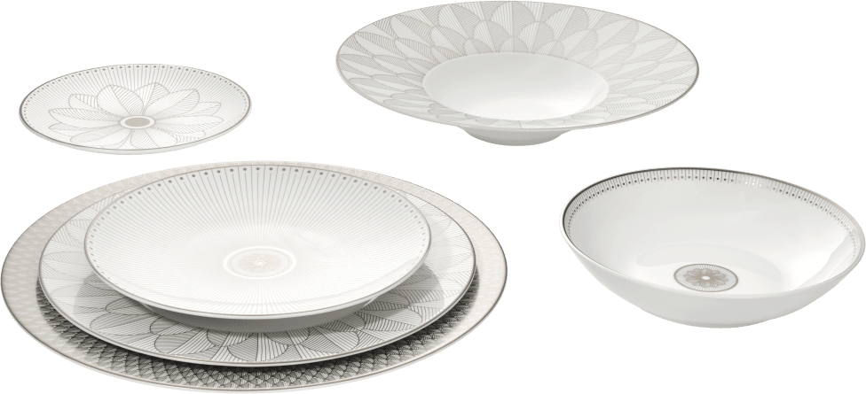 Christofle Malmaison Impériale Porcelain Plate